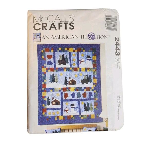 McCall's Crafts 2443 Winter Wonderland Quilt Home Decor Uncut Pattern - Picture 1 of 2